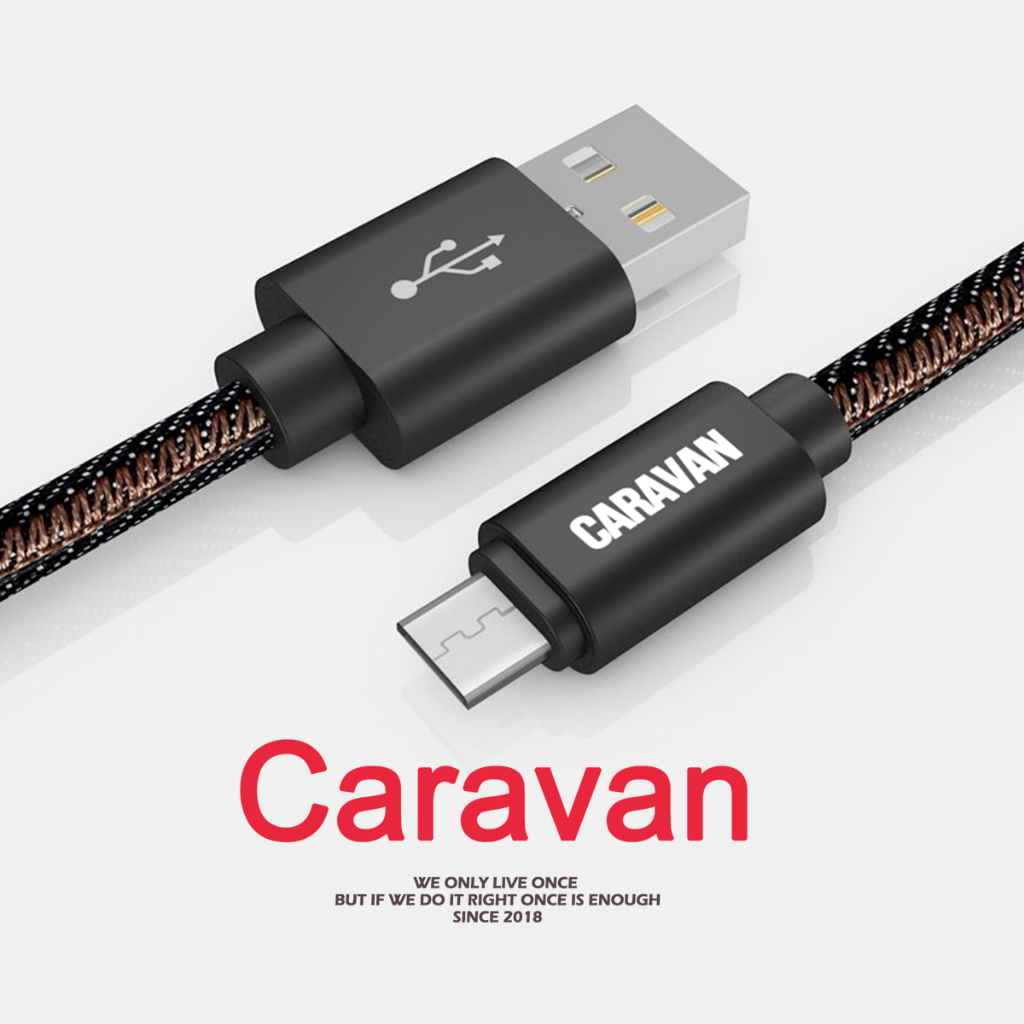 หมาะใช้กับ MICRO USB สายชาร์จอย่างรวดเร็ว Cable Caravan Crew 1M สายชาร์จโทรศัพท์มือถือหุ้มยีนส์