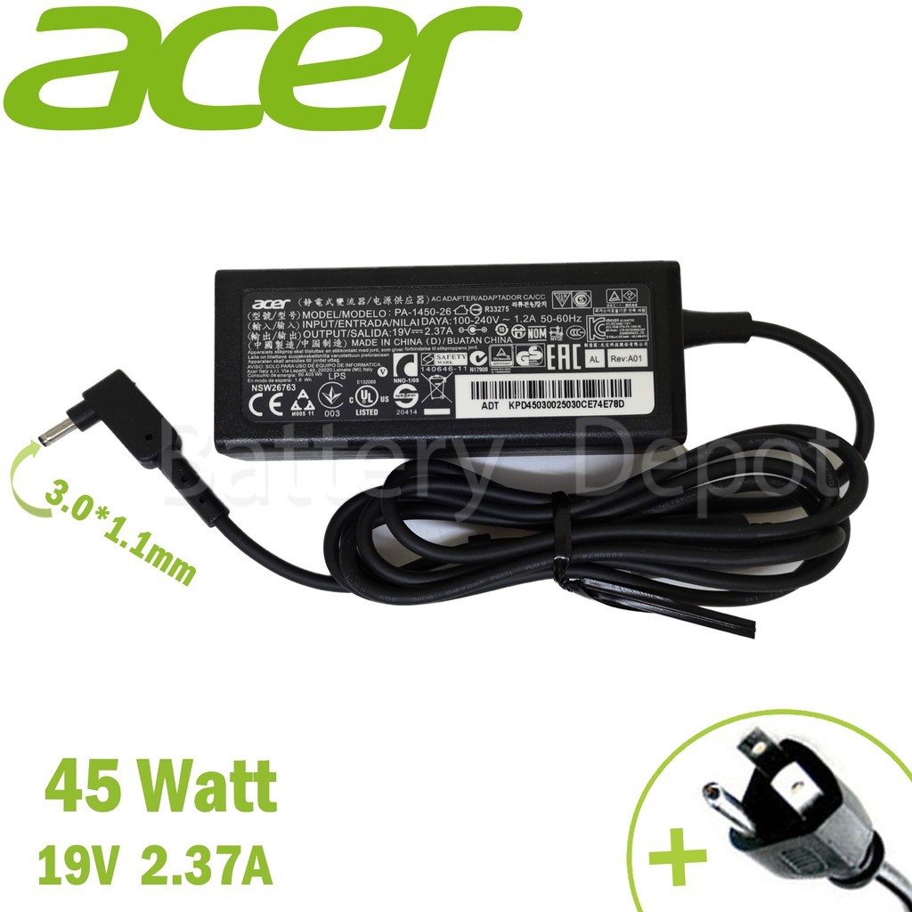 🔥🔋Acer Adapter ของแท้ Swift 1 SF113-31, Swift 3 SF314-51, SF314-52, SF314-54 Swift 5 SF514-52 45W 3.0 สายชาร์จ Acer