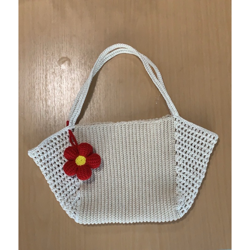 กระเป๋าถักเอง handmade