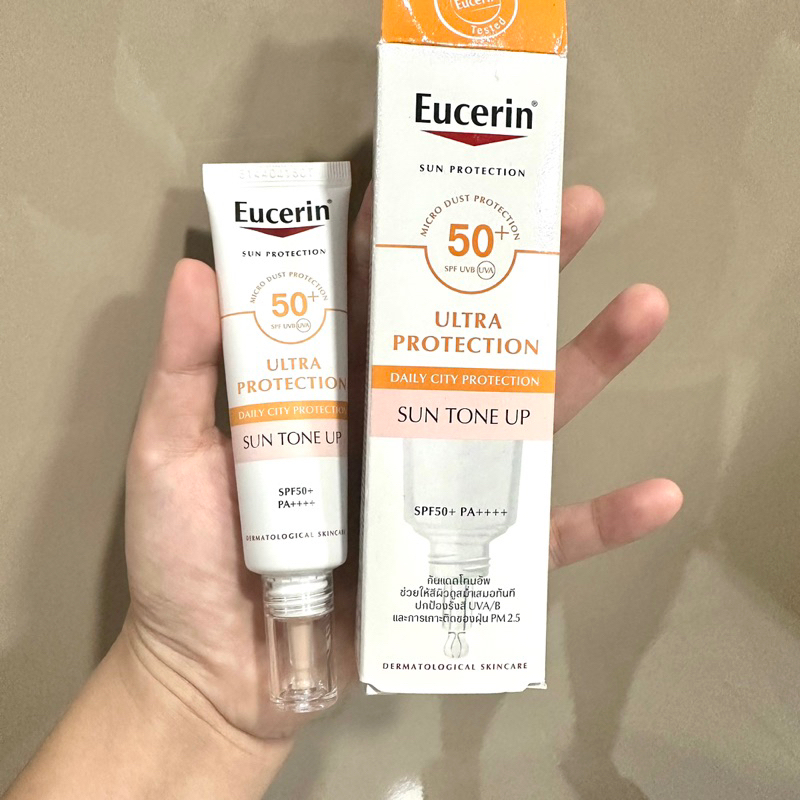 Eucerin ULTRA PROTECTION SUN TONE UP SPF50+ PA++++ 30 ML เซรั่มกันแดดผิวโกลว์ใส
