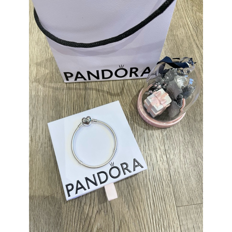 **ของแท้ Pandora silver heart bracelet♥️