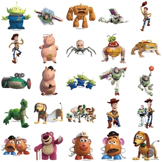 พร้อมส่ง ของแท้100% ทอย สตอรี่ toystory sticker สติกเกอร์กันน้ำรูปแบบที่แตกต่างกัน, 50ชิ้น toy story