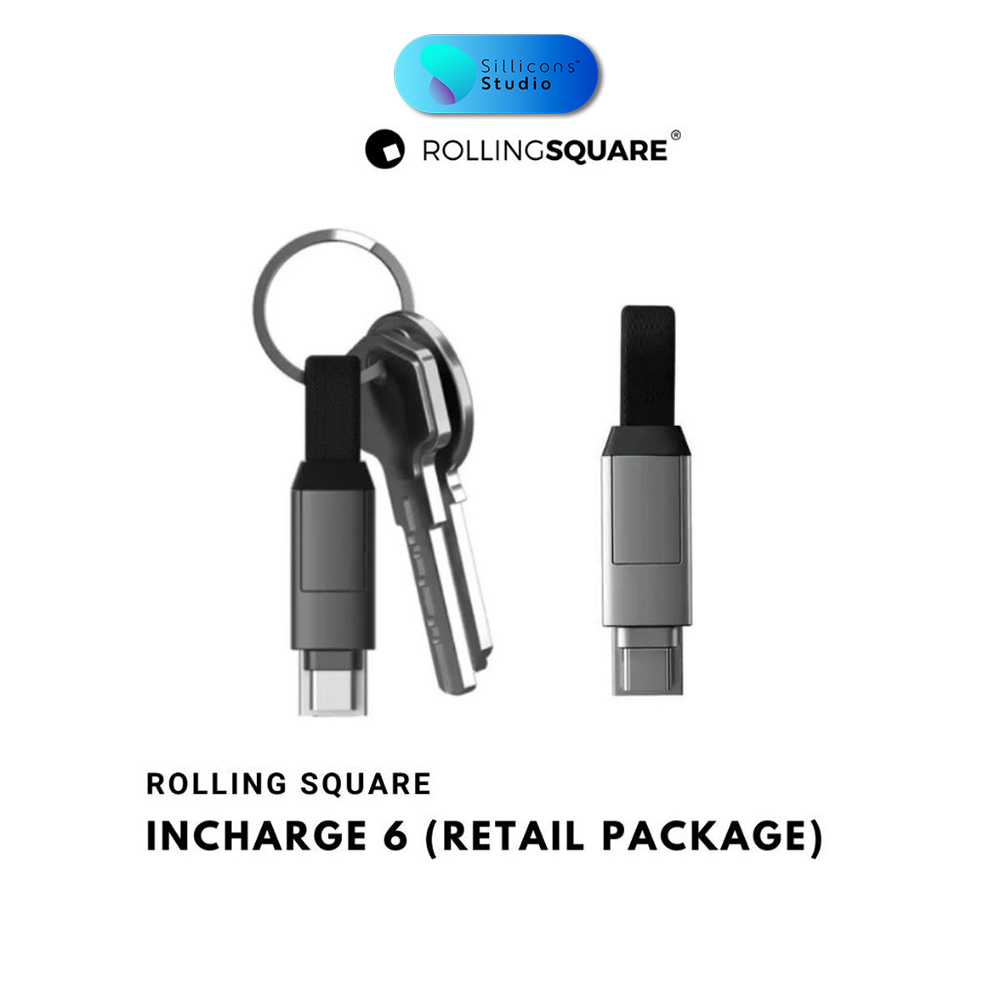 (Clearance) สายชาร์จพวงกุญแจ หลายหัว 6 in 1 Incharge 6  by Rolling Square