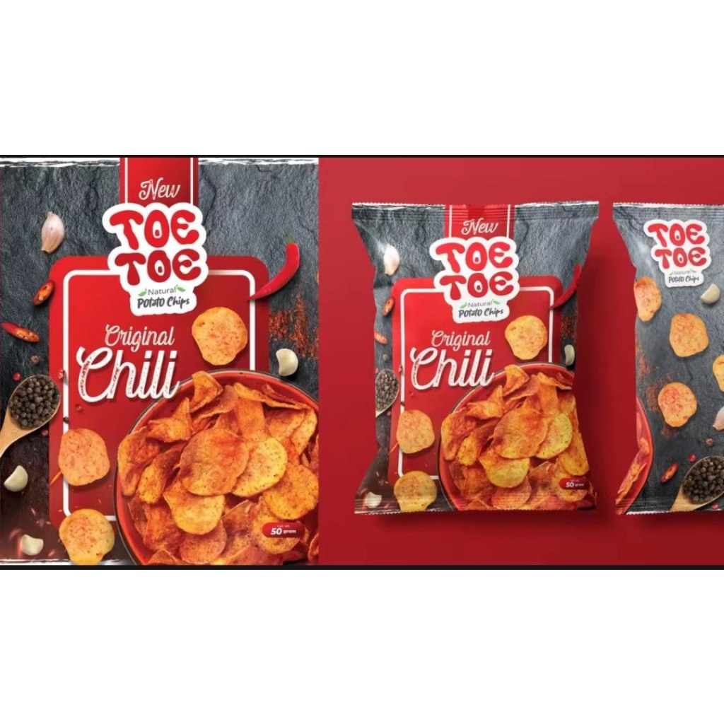 Toe Toe Natural potato chips Original Chili  _    တိုးတိုးအာလူးကြော်အစပ် Myanmar Food