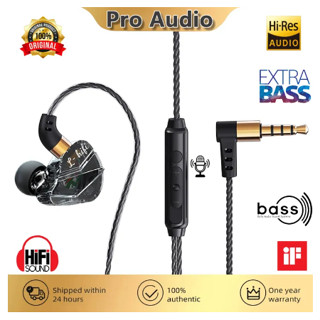 หูฟังอัจฉริยะพร้อมไมโครโฟน เอียร์บัดไดรเวอร์ไดนามิก Quad-cor…