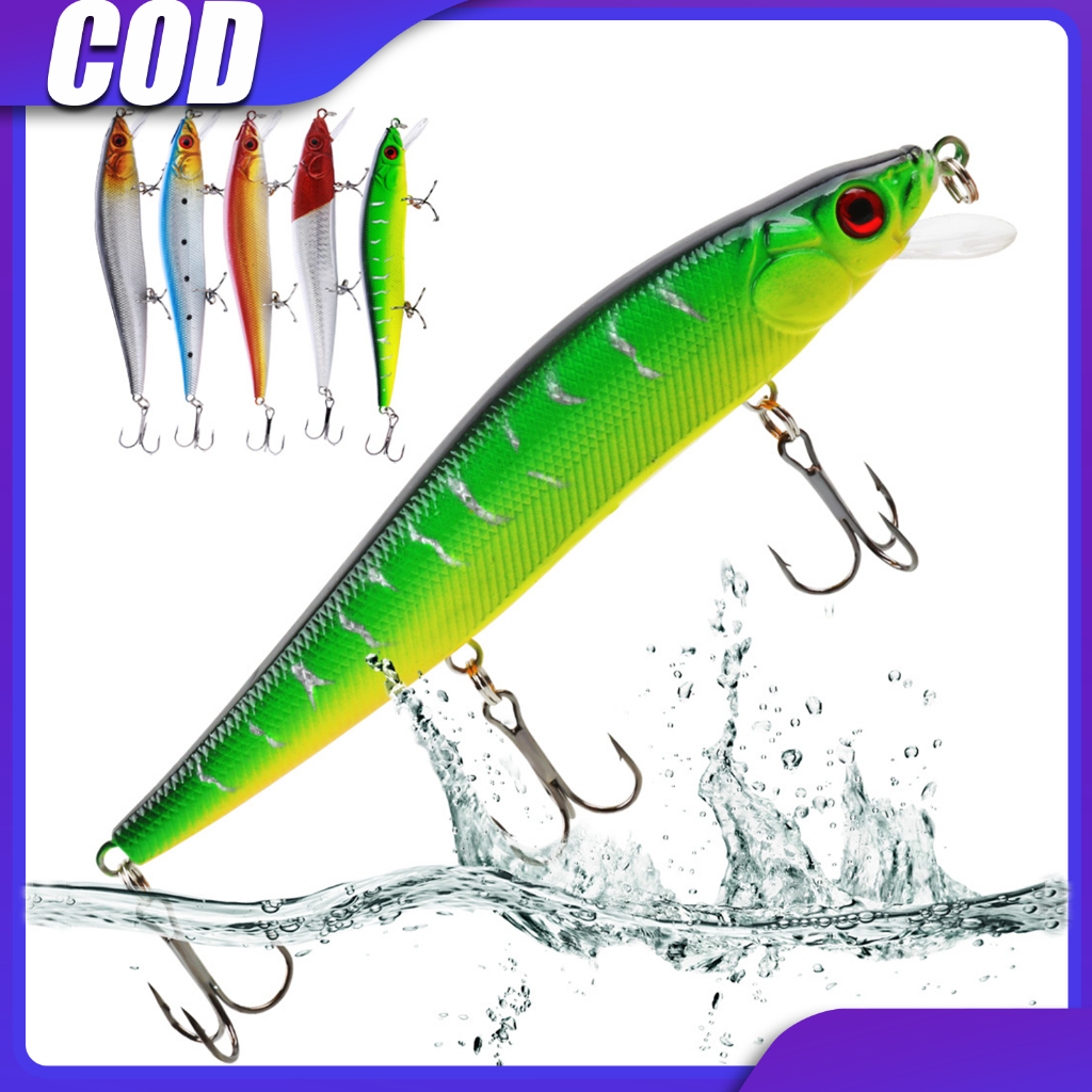 เหยื่อตกปลา Sougayilang Minow เหยื่อตกปลาตกปลาประดิษฐ์เหยื่อชีวิตชอบว่ายน้ำตกปลา