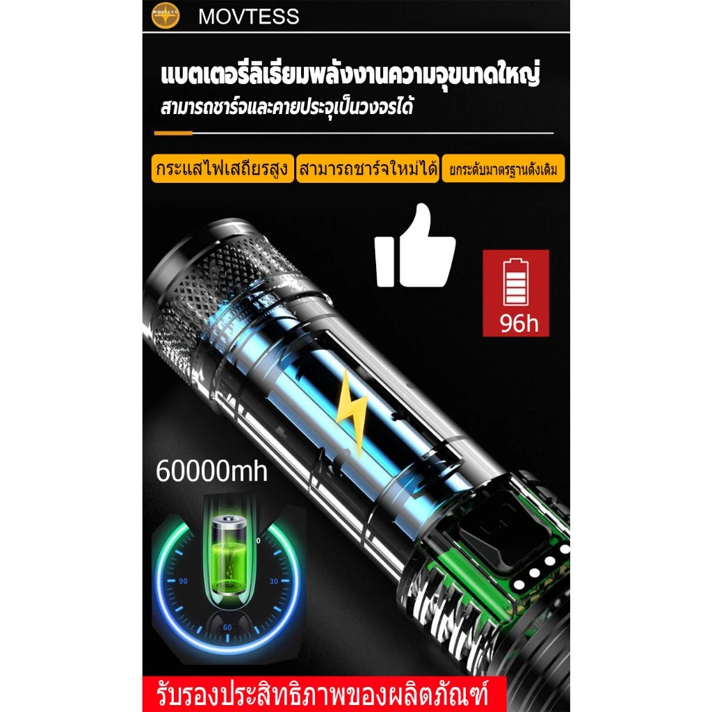 ไฟฉาย LED พลังสูง กันน้ำ thumbnail 6