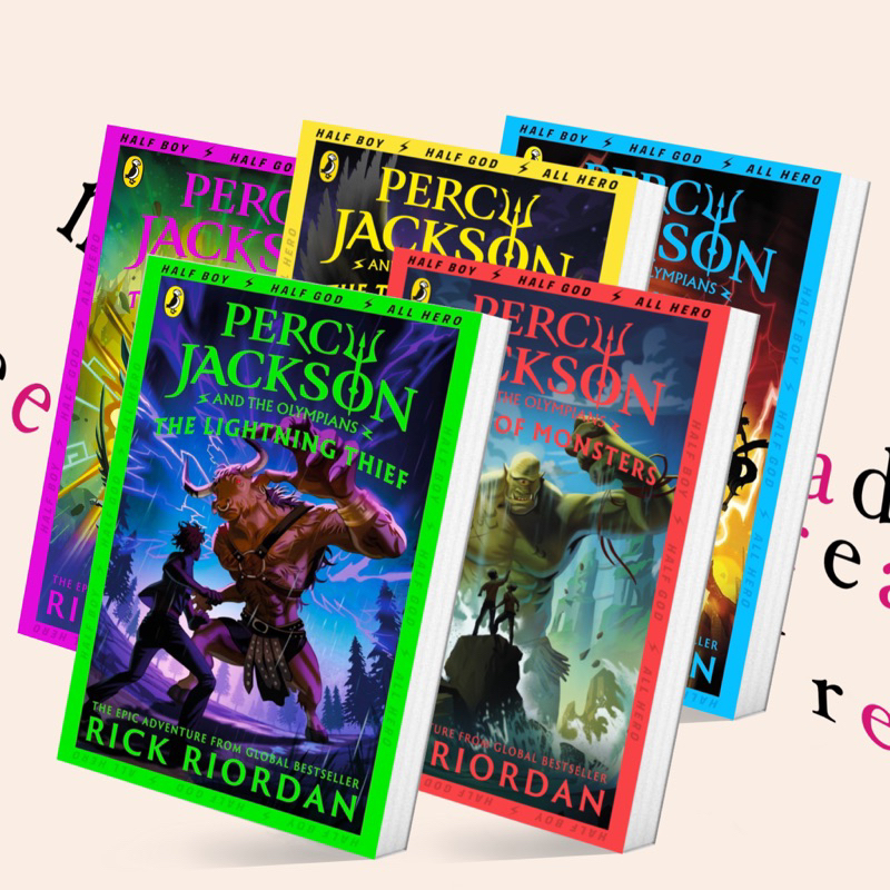 VYNELA (หนังสือภาษาอังกฤษ) PERCY JACKSON AND THE OLYMPIANS (BOOK 1-5: THE LIGHTNING THIEF, ETC.) — RICK RIORDAN