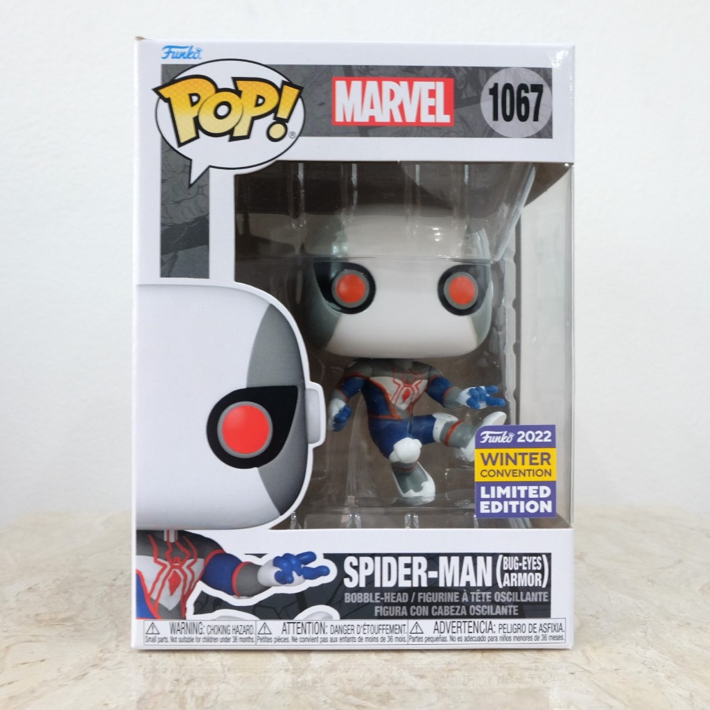 🕸️[พร้อมส่ง]🕸️ Funko Pop Marvel Spiderman Bug-Eyes Armor 2022 Winter Convention ของแท้ กล่อง9/10