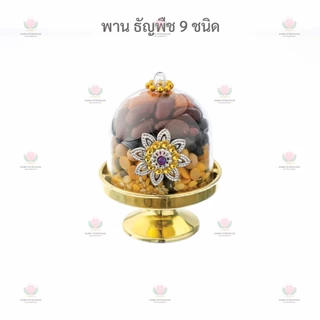 พาน​ ข้าวสาร 9 สี (ข้าวอักษัต)​ ธัญพืช 9 ชนิด ถวายองค์เทพ