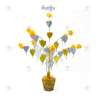 ต้นกฐิน ต้นผ้าป่า ใบโพธิ์เงิน-โพธิ์ทอง ความสูง 70 ซม มี39ใบ