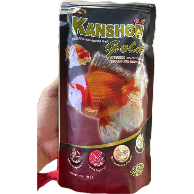 อาหารปลาทอง สินค้าขายดี#Kanshou Gold #คันโช โกลด์ เม็ดเล็ก สูตรพิเศษสำหรับปลาทอง เร่งโต เร่งสี เร่งวุ้น น้ำไม่ขุ่น