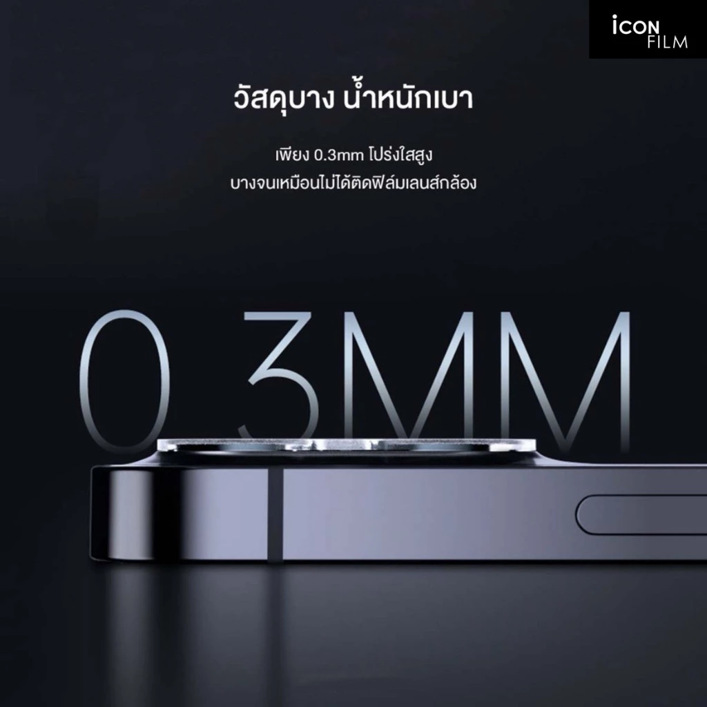 iconfilm ฟิล์มกันรอย เลนส์กล้อง Full Camera สำหรับ ไอโฟน17 pro max 16 pro15 pro max 14pro 13 pro max 12 11 13 14ProMax thumbnail 3