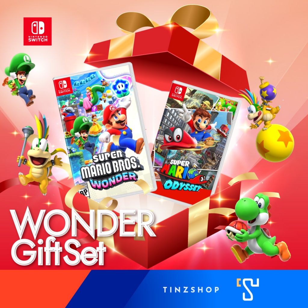Nintendo Switch Mario Wonder Gift Set 2025 > จับคู่เกมมาริโอ้ วันเดอร์ เกมยอดฮิตของมาริโอ้ เกมออกใหม่