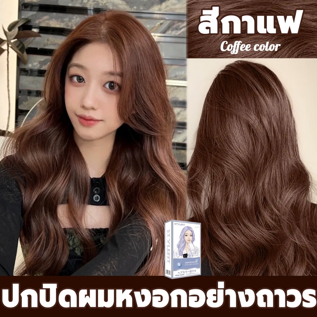 STYLE FIT สีผม โฟมเปลี่ยนสีผม สามารถปกปิดผมขาว ไม่จำเป็นต้องฟอกผม แชมพู kota สีย้อมผม ganier nigao d