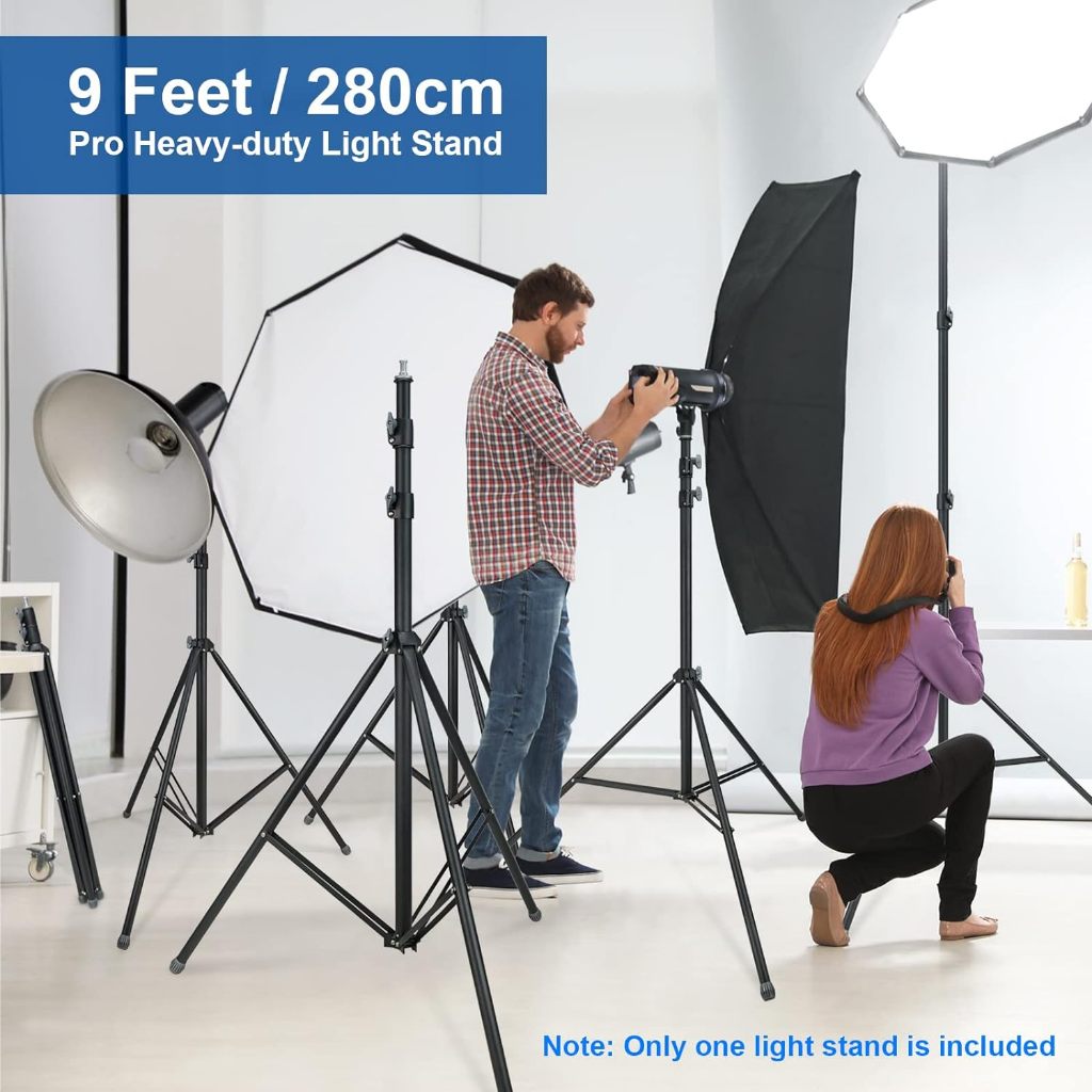 LINCOขาตั้งไฟ  2.8เมตร แข็งแรง  สำหรับงานหนักสำหรับ Studio SoftBox MonoLight และอุปกรณ์ถ่ายภาพอื่น ๆ