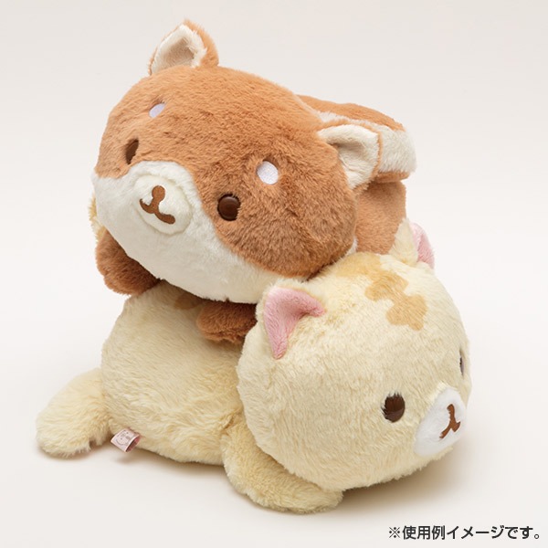 ตุ๊กตา Corocoro Coronya & Shiba Inu Komame-Chan ผูกโบว์ที่คอ แบบนอน มี 2 แบบให้เลือก