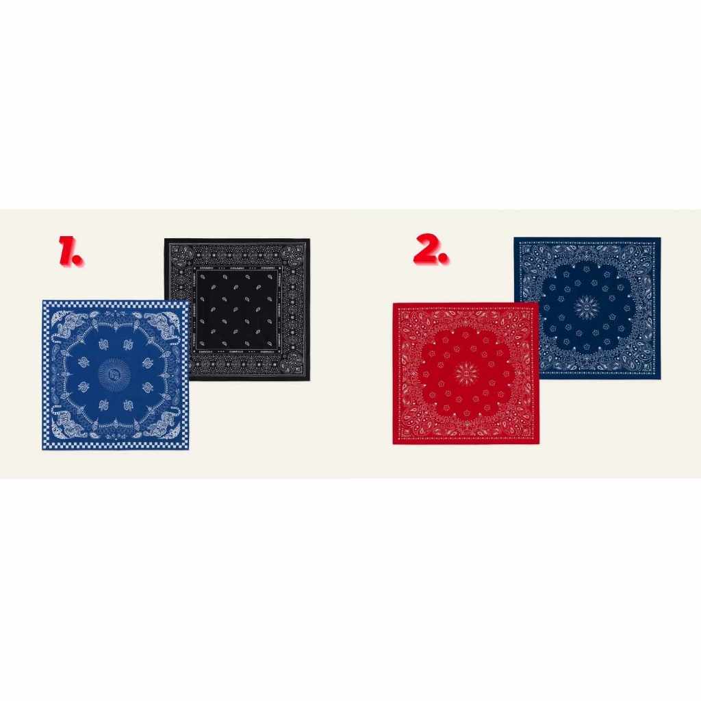 [ ของแท้ ] ผ้าเช็ดหน้า CARNIVAL Fall/Winter 2023 Drop 4 PAISLEY PRINT BANDANA (2PCS/PACK) ของใหม่ พร