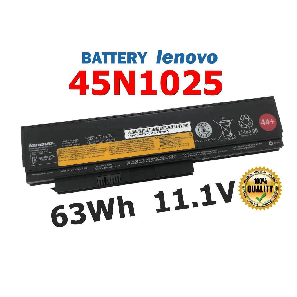 LENOVO แบตเตอรี่ 45N1025, 45N1024 ของแท้ (สำหรับ Thinkpad X220 X230 X230i X220S, 45N1022 45N1023) Le