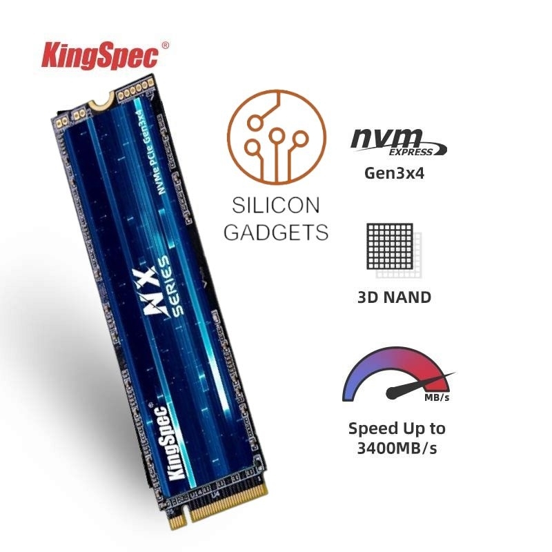 KingSpec SSD M2 NVME 512GB 256GB 1TB M.2 2280 PCIe 3.0 Internal Solid State Drive for Laptop