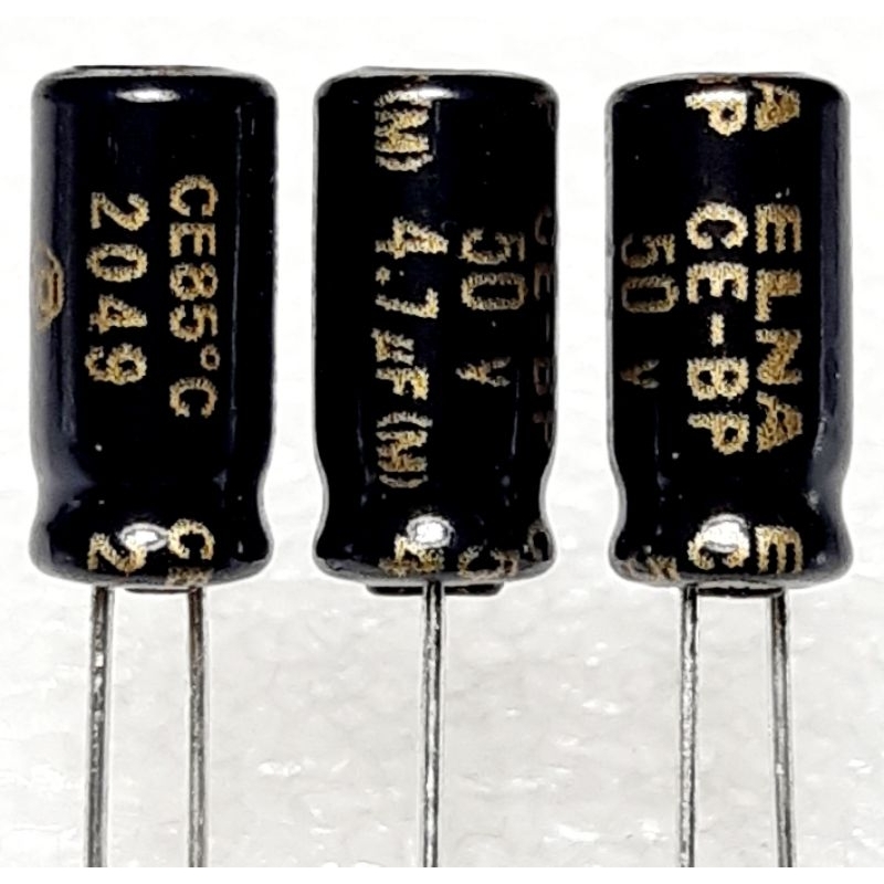 Elna CE-BP 4.7uf 50v capacitor ตัวเก็บประจุ คาปาซิเตอร์ ไม่มีขั้ว nonpolar bipolar bp