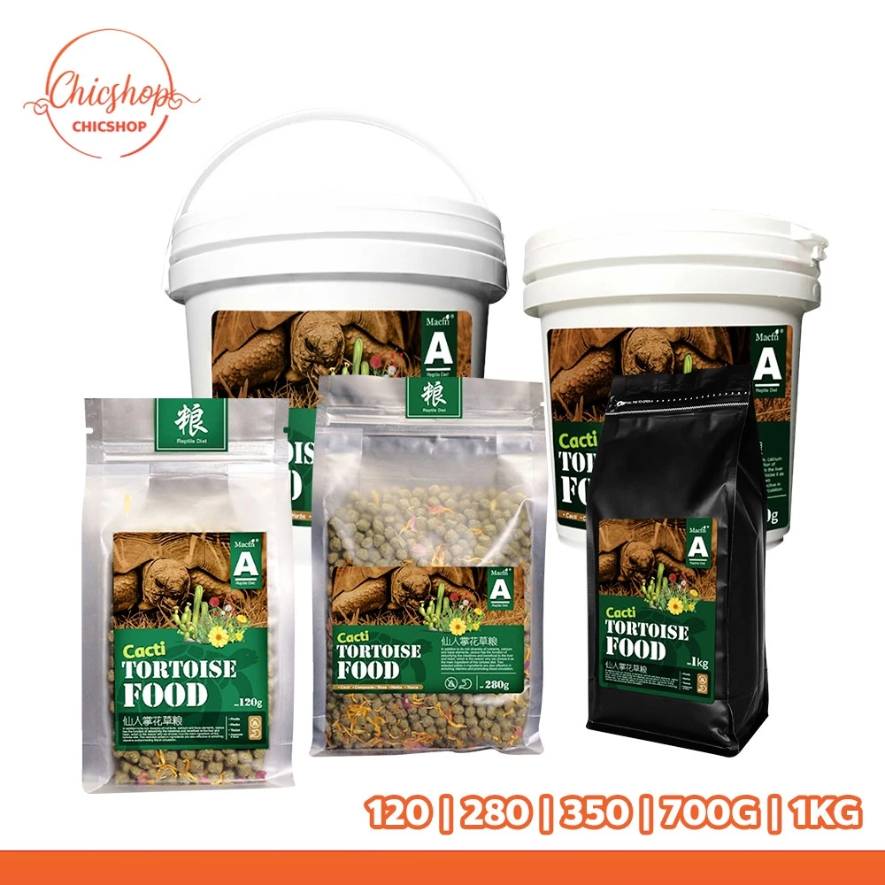 chishop อาหารเต่าบก สูตรกระบองเพชร ส่วนผสมมาจากธรรมชาติ ไม่ปรุงแต่งกลิ่นเพิ่มเติม