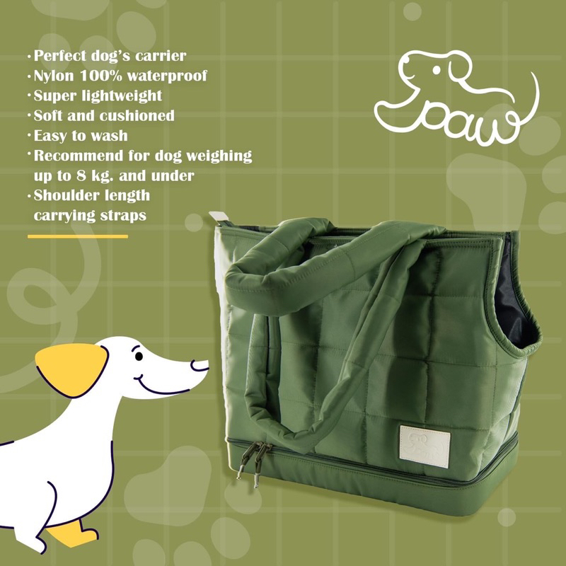 กระเป๋าน้องหมา Collection ใหม่ วัสดุผ้า nylon 100% เบา กันน้ำ ทำความสะอาดง่าย MP002