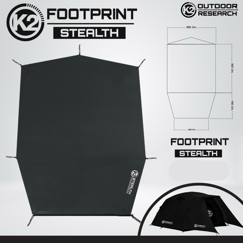 K2 Footprint STEALTH กราวชีทเต็นท์Stealth