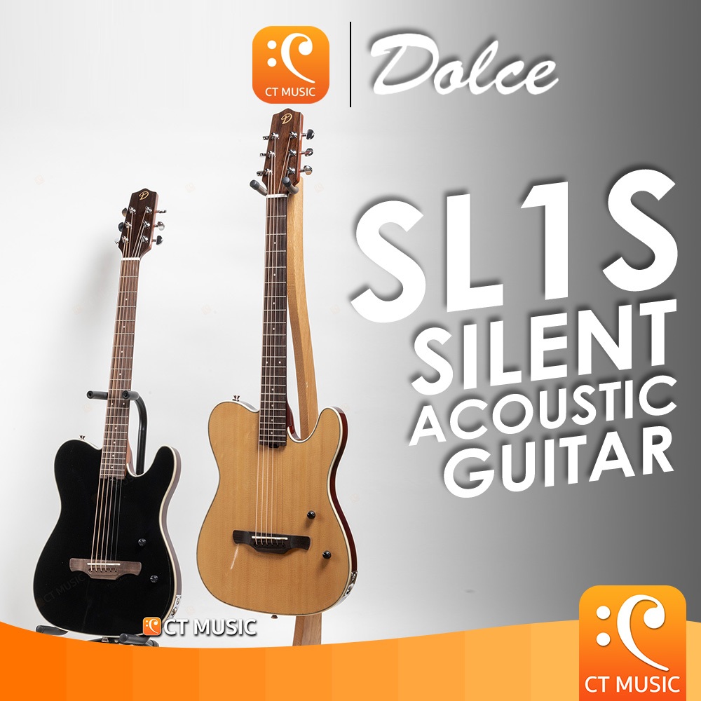 Dolce SL1S Silent Acoustic Guitar กีตาร์โปร่งไฟฟ้า กีตาร์โปร่ง กีตาร์ SL1 S SL1-S AcousticGuitar