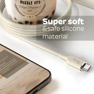 Hale สายชาร์จเร็ว สีชานม 1m.Silicone data cable Type-C 100W และ PD 30W Flash Charge/Super Fast Charge Model.HC-28 HC-29