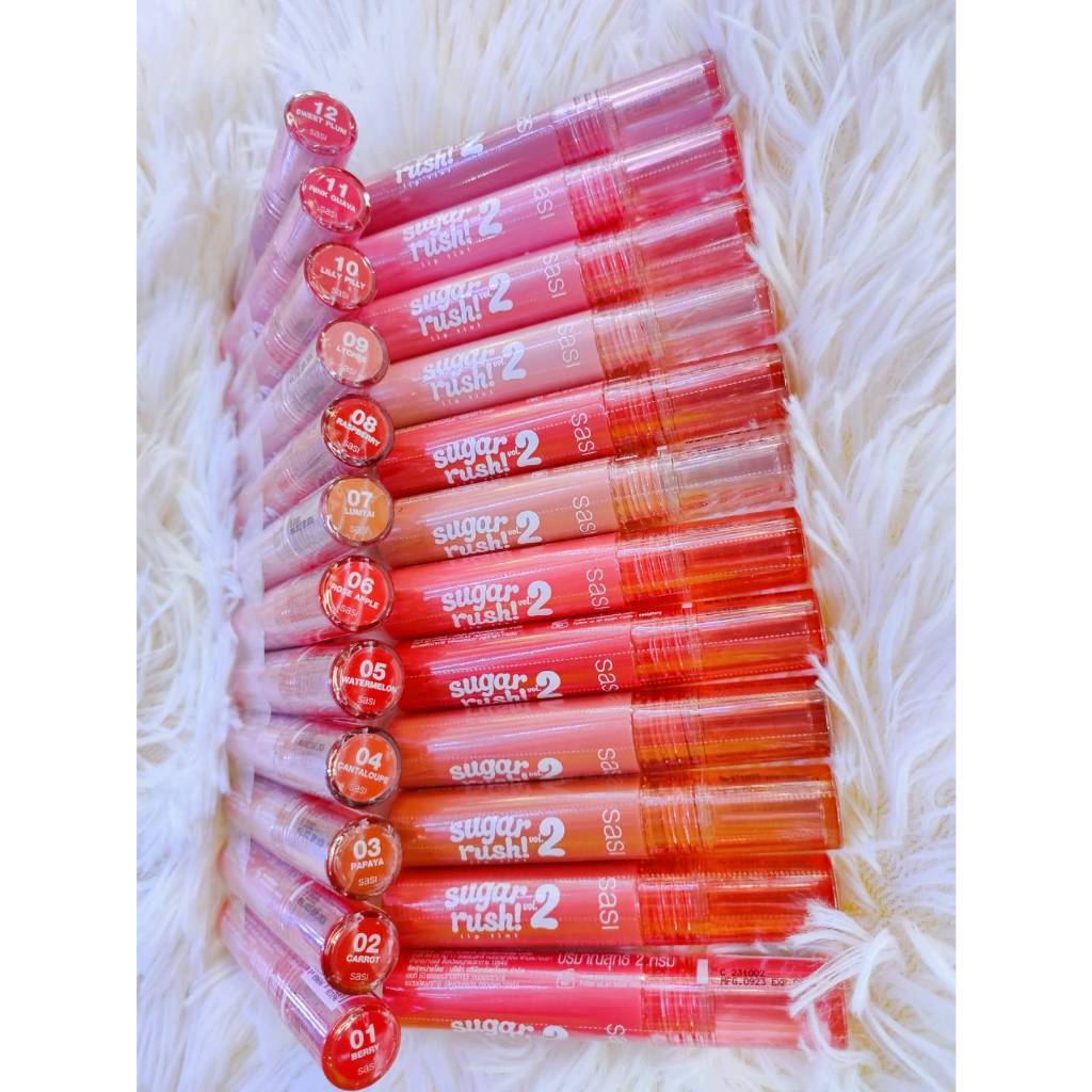 ศศิ ชูการ์ รัช ลิป ทิ้นท์น้ำ Sasi SugarRush LipTint 12 สี