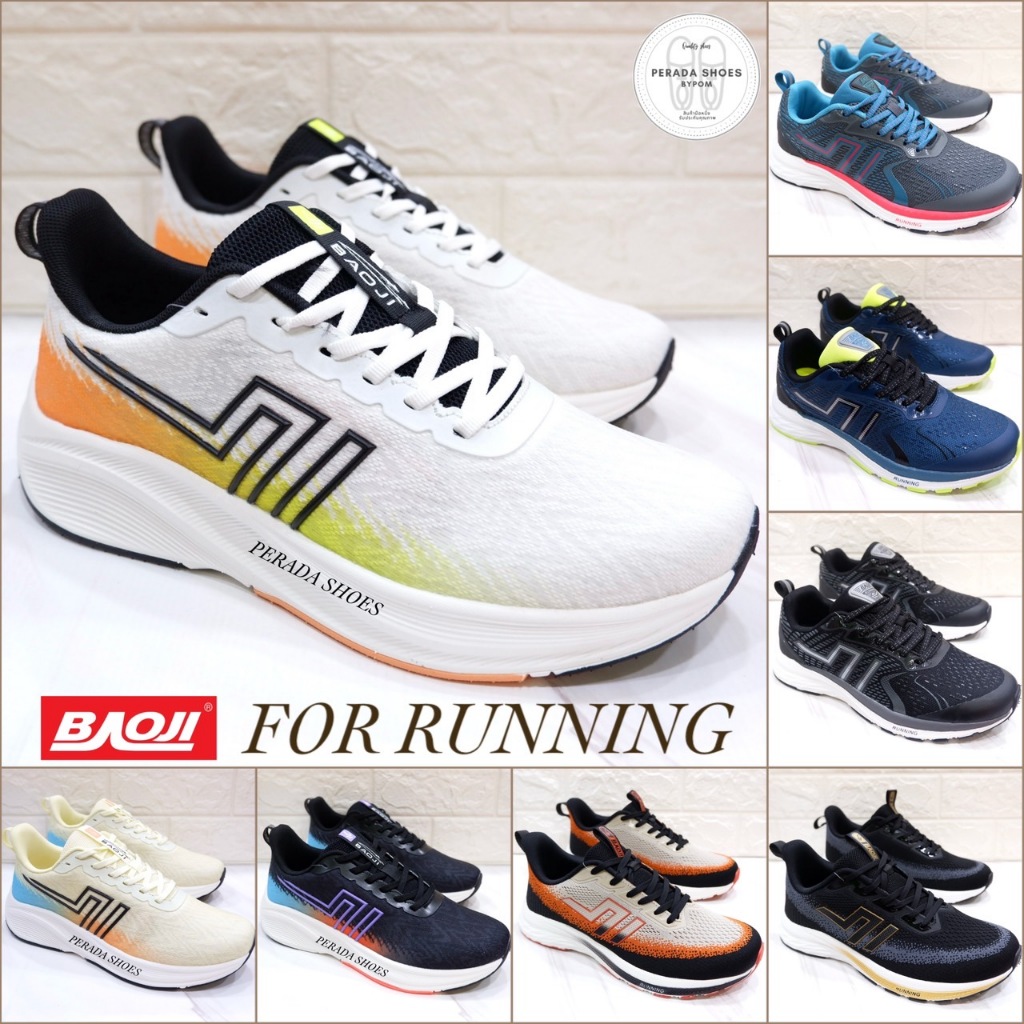 baoji for running แท้💯% รองเท้าผ้าใบ รองเท้าวิ่งบาโอจิ รุ่น BJM758 / BJM776 / BJM831 / BJM463 ไซส์ 4