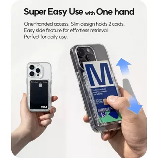 (Upgrade version) ที่ใส่บัตร ติดโทรศัพท์ Goospery MAGNETIC Lock Card Holder