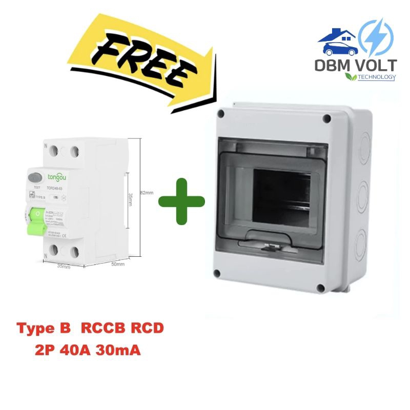 Tongou RCD Type B  เบรคเกอร์กันดูด