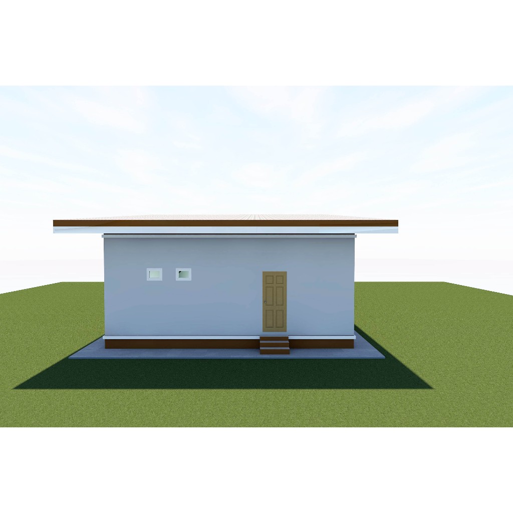 แบบบ้านทรงโมเดิร์น 3 ห้องนอน 2 ห้องน้ำ (M03-3)