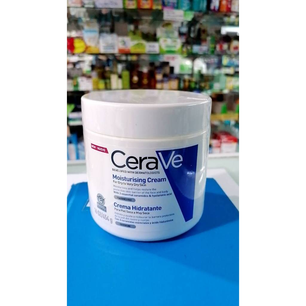 Cerave moisturizer cream 454 g แถมฟรี cerave cream ครีมบำรุงสำหรับผิวหน้าและผิวกายผิวแห้งมาก ของแท้ ของใหม่ ฉลากไทย
