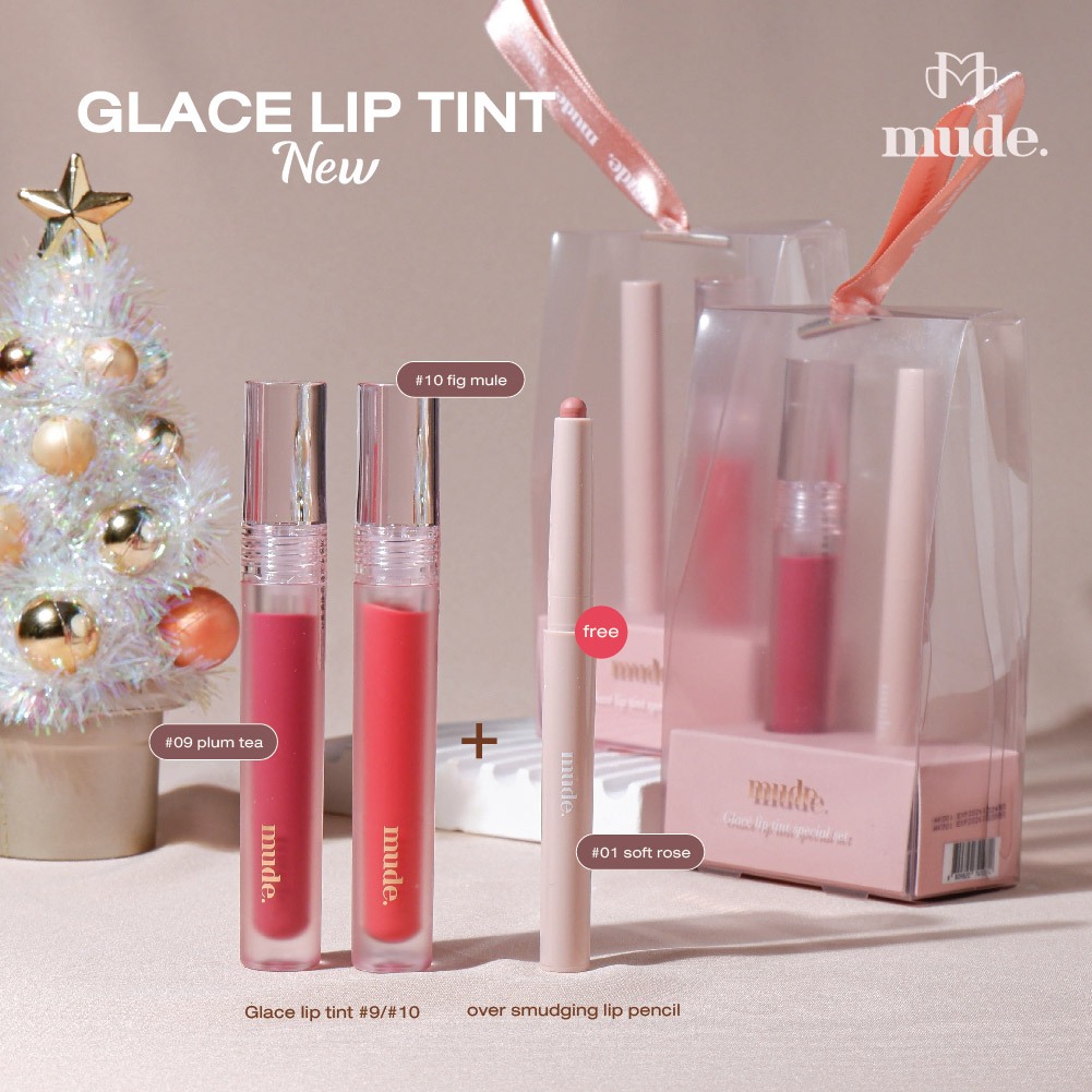 [Special Price] MUDE GLACE LIP TINT SPECIAL SET  (แถมลิปไลน์เนอร์) exp2027/02