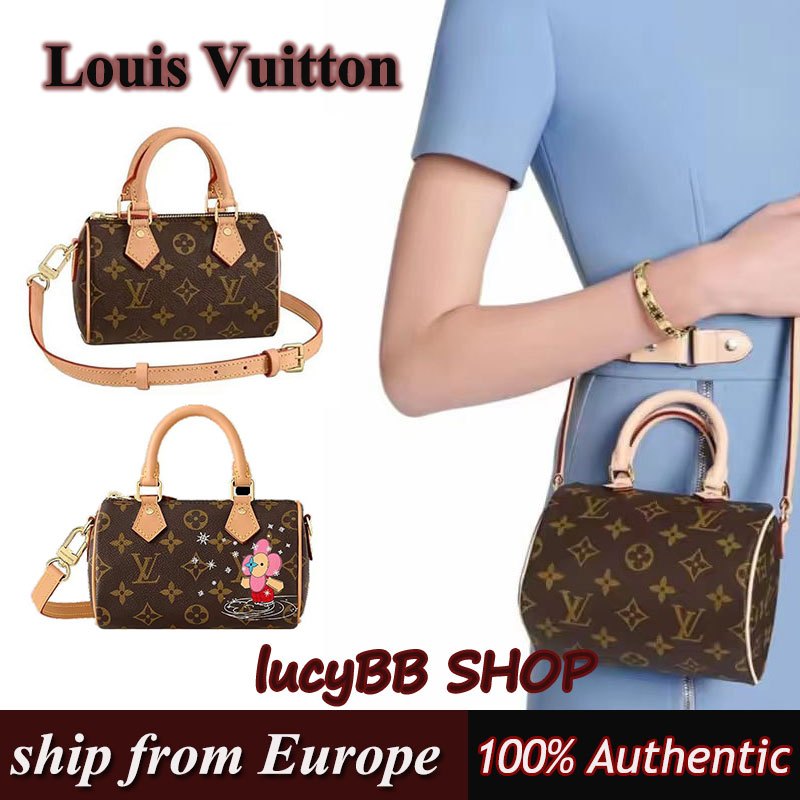Louis Vuitton/LV Nano Speedyกระเป๋าถือ กระเป๋าสะพายข้าง