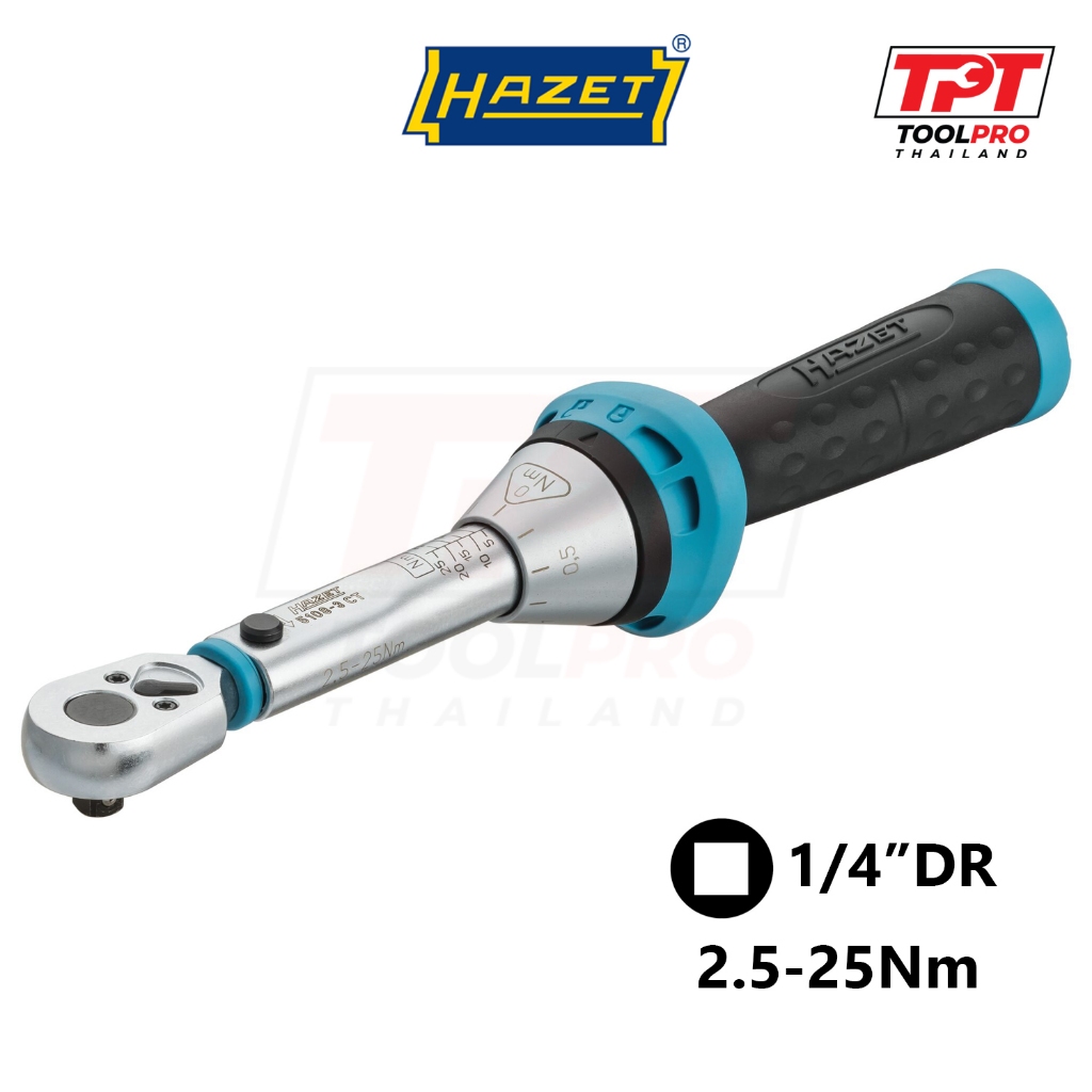 Hazet ประแจปอนด์ 1/4" 2.5-25Nm Torque Wrench (5108-3CT)