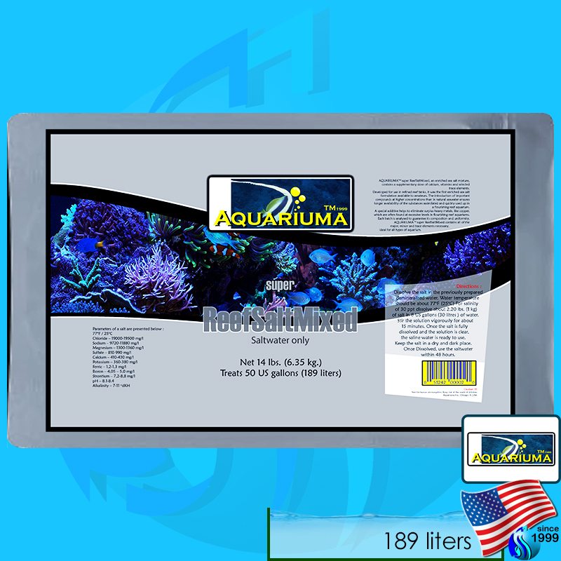 Aquariuma ReefSaltMixed 6.35kg เกลือทำน้ำทะเล เกลือปะการัง aquarium salt reef salt marine salt เกลือทะเล เกลือสังเคราะห์
