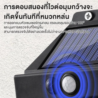 【รับประกัน10ปี】ไฟติดผนัง ไฟโซล่าเซลล์ LED โคมไฟติดผนัง ไฟเซ็นเซอร์ ไฟสวน solar light หลอดไฟโซล่าเซล ไฟติดผนังกันน้ำฝน