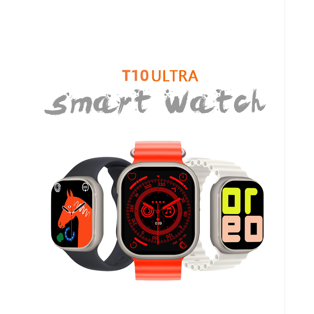 มาร์ทวอทช์ Smart Watch T10 Ultra  รองรับภาษาไทย   สัมผัสได้เต็มจอ  sport  กันน้ำ ใส่ได้ทุกเพศ ทุกวัย