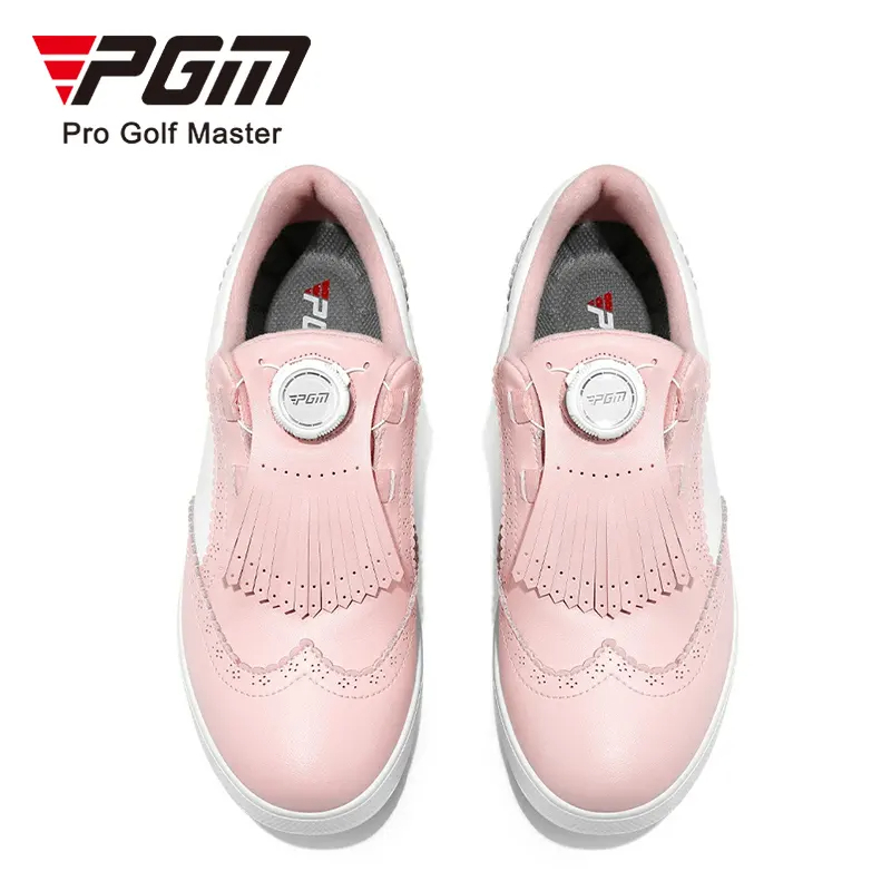 รองเท้ากอล์ฟแบบผูกเชือกอัตโนมัติ PGM สำหรับผู้หญิง สีชมพู (XZ315) PGM golf shoes สินค้ามีสต็อคในไทย 
