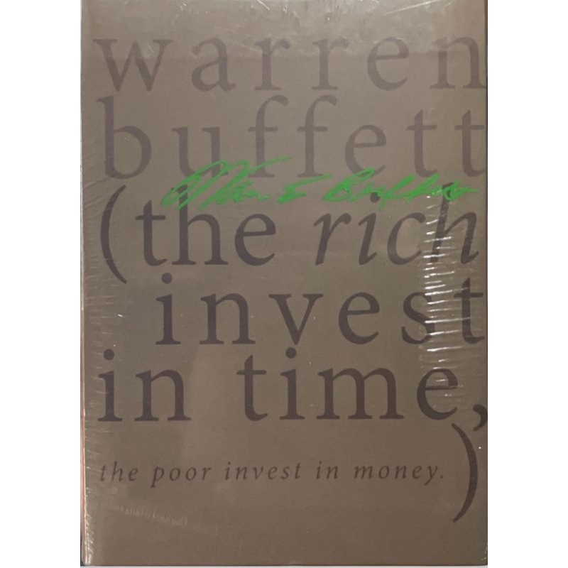 Warren Buffett the rich invest in time สมุดบันทึก มือหนึ่ง
