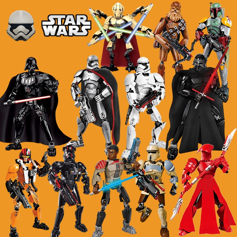 KSZ ชุดตัวต่อสตาร์วอร์ โมเดล ข้อต่อขยับได้ ตัวต่อของเล่น star wars figure ตัวต่อบล็อก