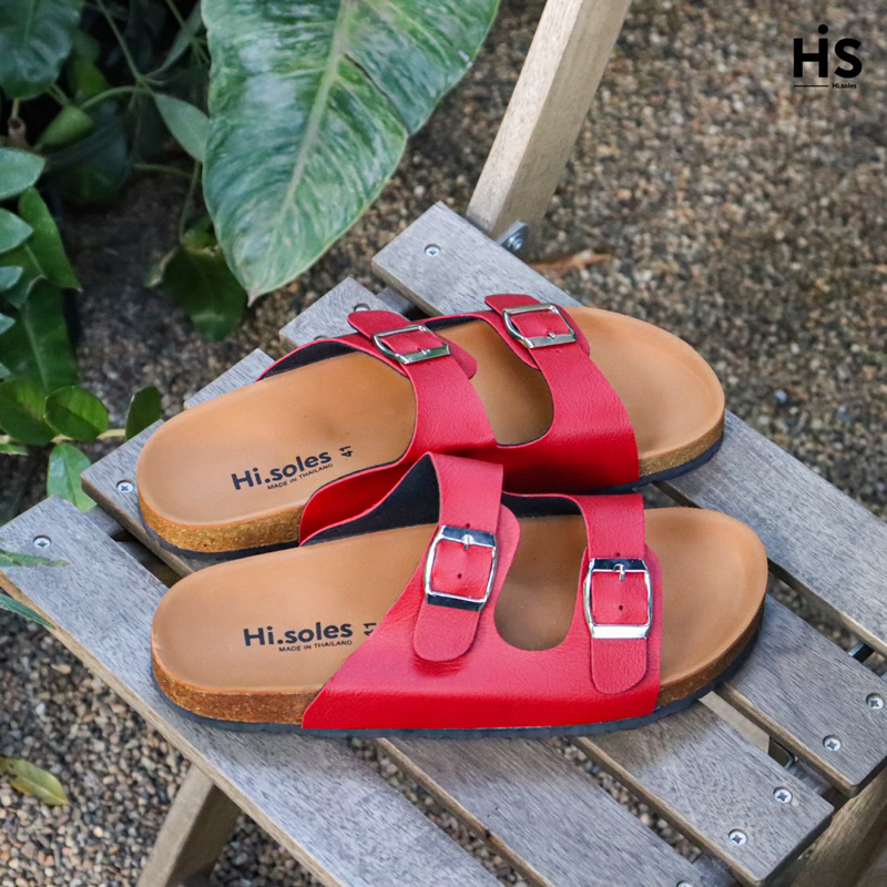 Hi.soles รองเท้าแตะ รองเท้าสไตล์วินเทจ ไบเก้น #คาดคู่ พื้นน้ำตาล รูปที่ 4