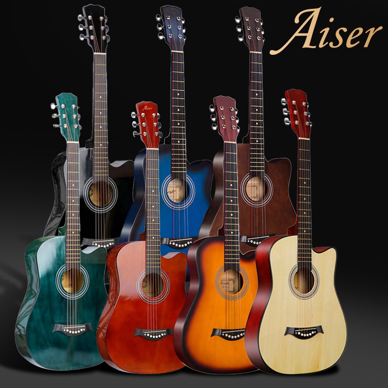 Aiser กีต้าร์ 38 นิ้ว มีหลากสี ให้เลือก