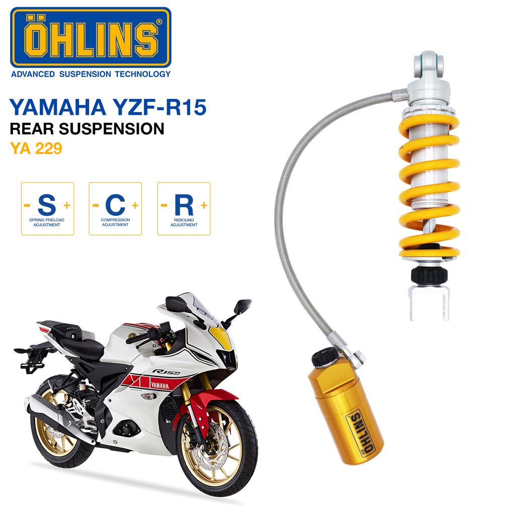 โช๊คหลังแต่ง OHLINS YA 229 For Yamaha YZF-R15 V4 2022+
