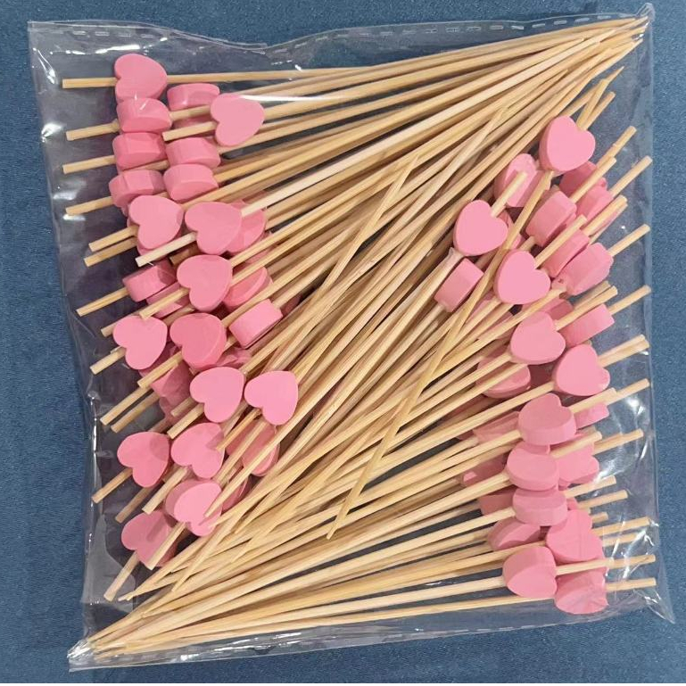 12CM ไม้เสียบไม้ไผ่ แบบใช้แล้วทิ้ง สําหรับเสียบไม้จิ้มฟัน เค้ก บุฟเฟ่ต์ ผลไม้ ส้อม เค้ก ขนมหวาน สลัด ผัก(แพ็คละ100ชิ้น)