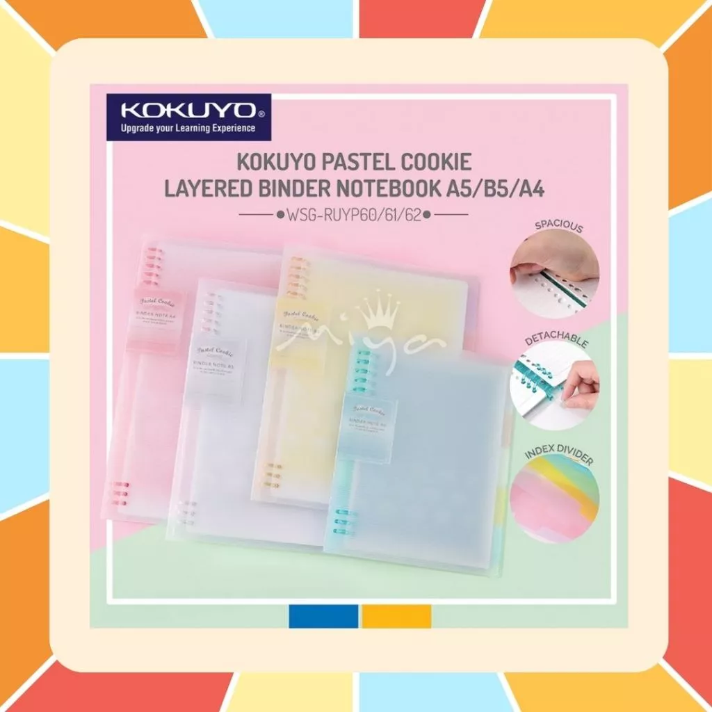 รุ่นใหม่!! Kokuyo Loose Leaf File แฟ้มเติมไส้ สมุดเติมไส้ ขนาด A5 B5 พร้อมกระดาษรีฟิล 20 แผ่น ใช้งานได้ทันที